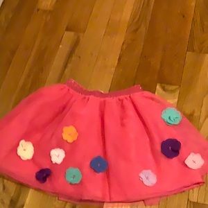 Pink skirt with flowers size 4T